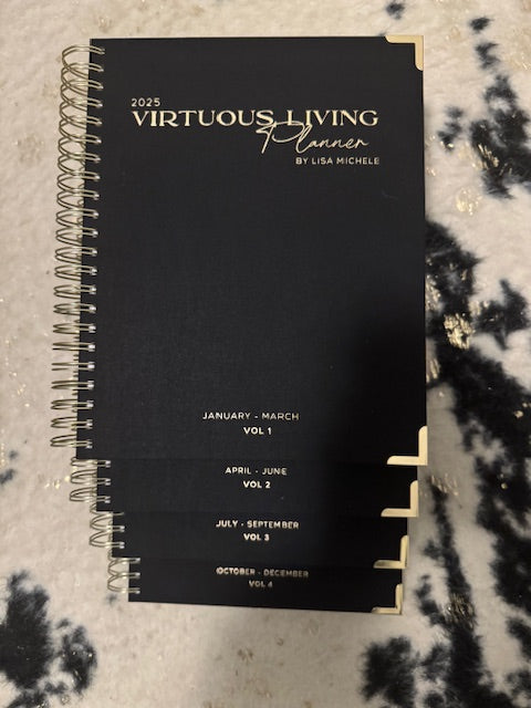 Virtuous Living Planner by Lisa Michele Volume 1, 2, 3 & 4 - 2025 Bundle